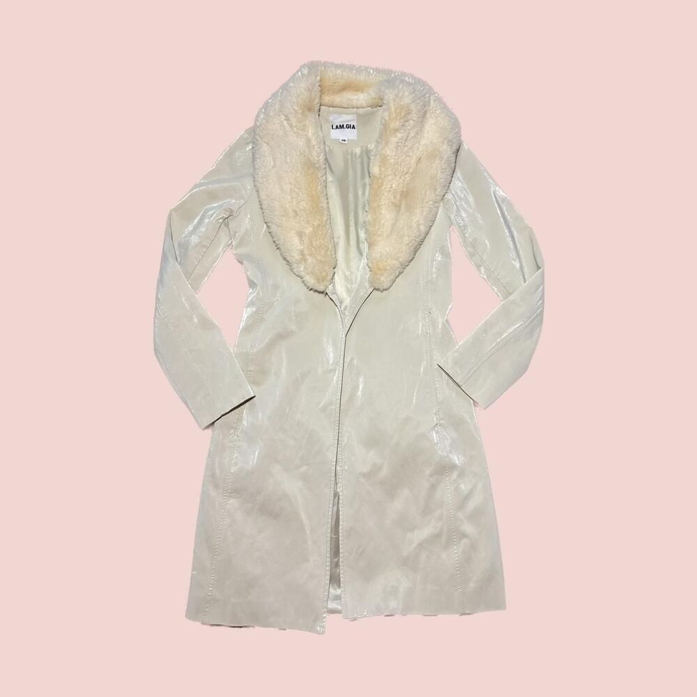 Iamgia Women's Cream and Tan Coat